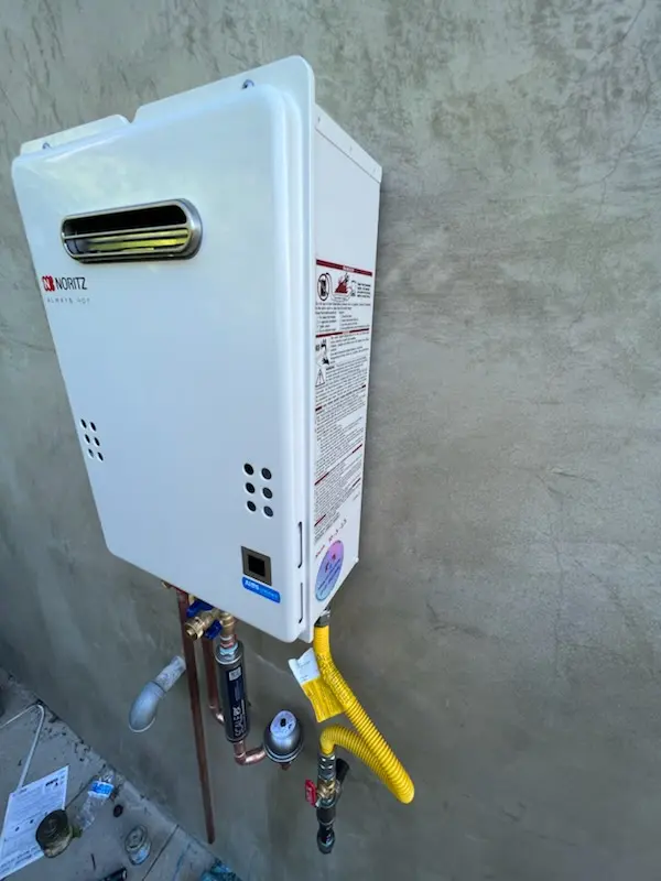 Tankless water heater installation for Butler homes